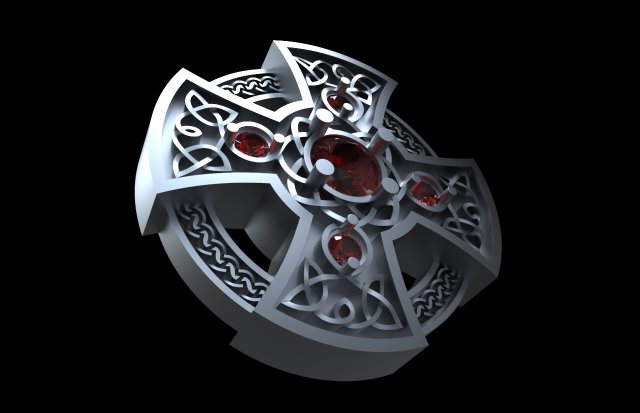 celtic cross 3D Print Model .c4d .max .obj .3ds .fbx .stl .blend