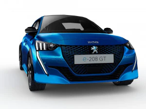 low poly peugeot 2020 e-208 3D Model
