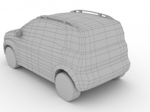 low poly fiat panda city cross 2017 3D 모델