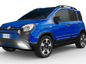 low poly fiat panda city cross 2017 3D 모델