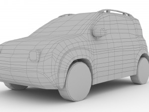 low poly fiat panda city cross 2017 3D 모델
