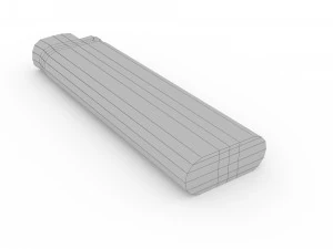 Low poly lighter cricket 3D Model