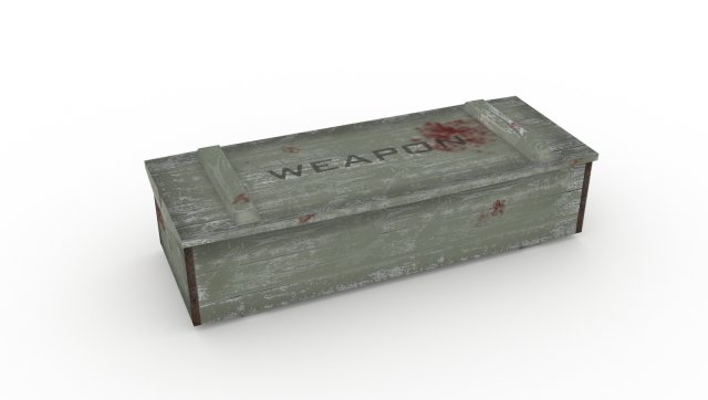 low poly army box military box 3D Модель .c4d .max .obj .3ds .fbx .stl .blend 