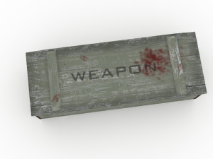 low poly army box military box 3D Модель