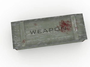 low poly army box military box 3D Model