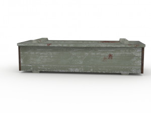 low poly army box military box 3D Модель