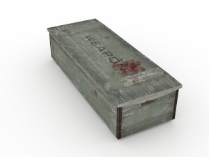 low poly army box military box 3D Модель