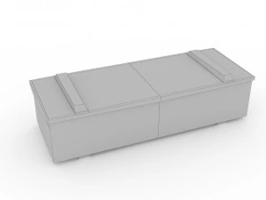 low poly army box military box 3D Model
