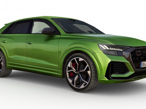 low poly audi rs q8 2020 3D Model