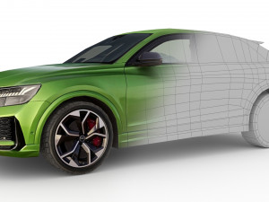 low poly audi rs q8 2020 3D Model