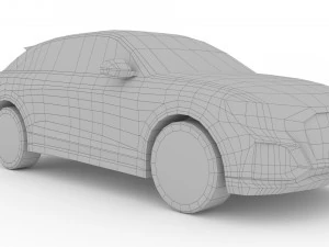 low poly audi rs q8 2020 3D Model