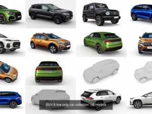 suv 6 low poly car collection 3D Model