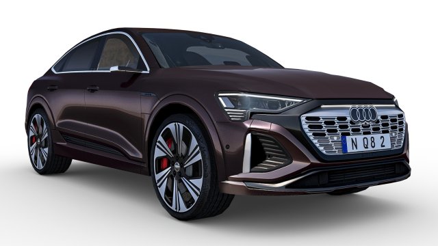 Audi Q8 Sportback E-tron 2024 3D Model .c4d .max .obj .3ds .fbx .stl .blend 
