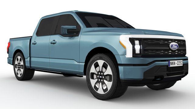 Ford-F150 Lightning 2024 Model 3D .c4d .max .obj .3ds .fbx .stl .blend 
