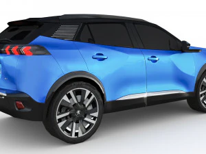 Peugeot e-2008 2023 3D Model