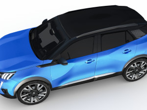 Peugeot e-2008 2023 3D Модель