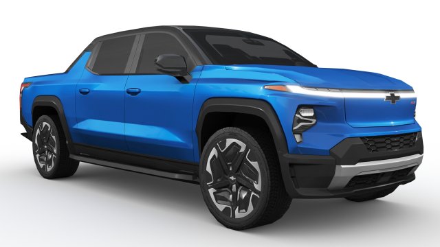 Chevrolet Silverado EV RST 2023 Model 3D .c4d .max .obj .3ds .fbx .stl .blend 