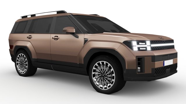 Hyundai Santa Fe 2024 Model 3D .c4d .max .obj .3ds .fbx .stl .blend 