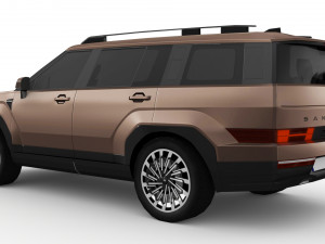 Hyundai Santa Fe 2024 Model 3D