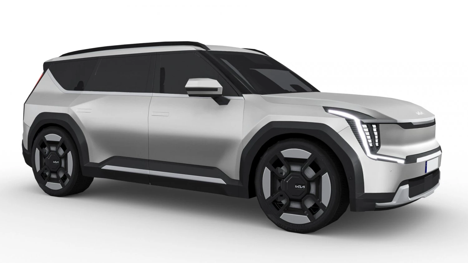 Kia EV9 2023 3D Model .c4d .max .obj .3ds .fbx .stl .blend 
