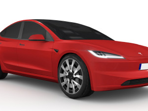 Tesla Model 3 2024 3D मॉडल
