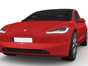 Tesla Model 3 2024 3D Модель