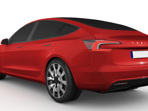 Tesla Model 3 2024 3D Модель