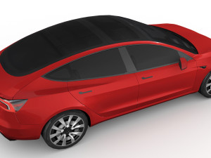 Tesla Model 3 2024 3D Модель