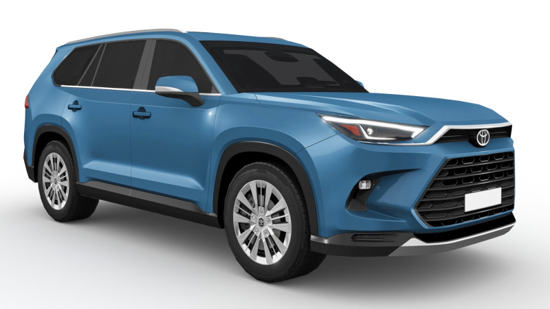 Toyota Grand Highlander 2024 3D Модель .c4d .max .obj .3ds .fbx .stl .blend