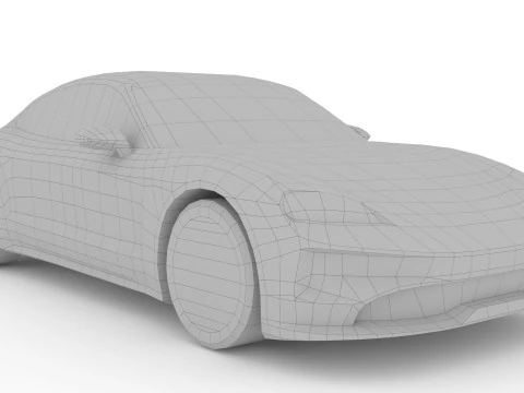 Porsche Taycan 2024 3D Model