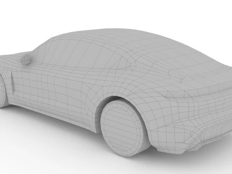 Porsche Taycan 2024 3D Model