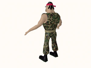 commando low poly character 3D Model