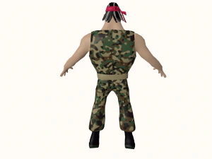 commando low poly character 3D Model
