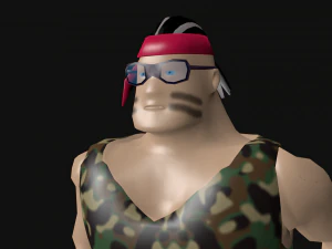 commando low poly character 3D Model