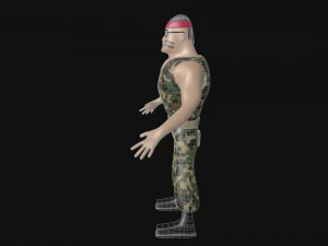 commando low poly character 3D Model