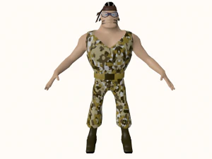 commando low poly character 3D Model