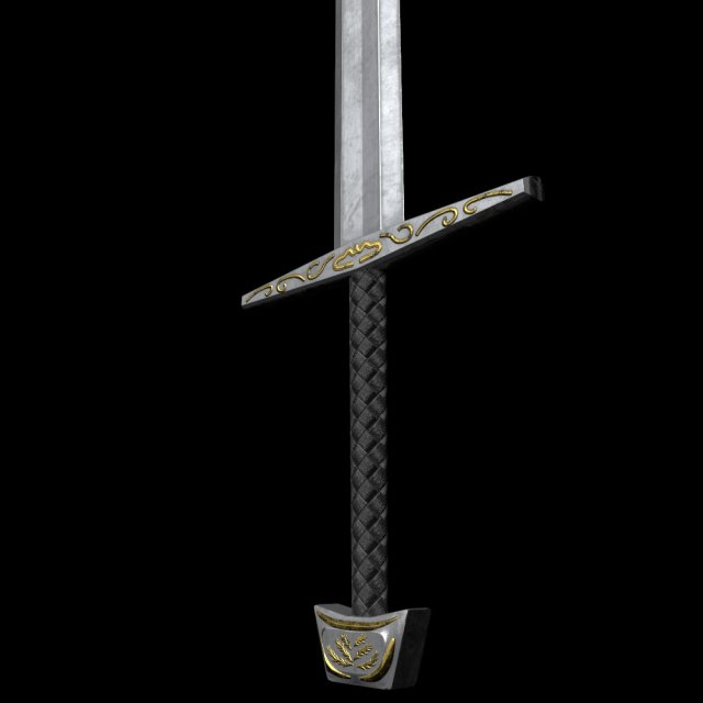 sword low poly 3D मॉडल .c4d .max .obj .3ds .fbx .stl .blend 