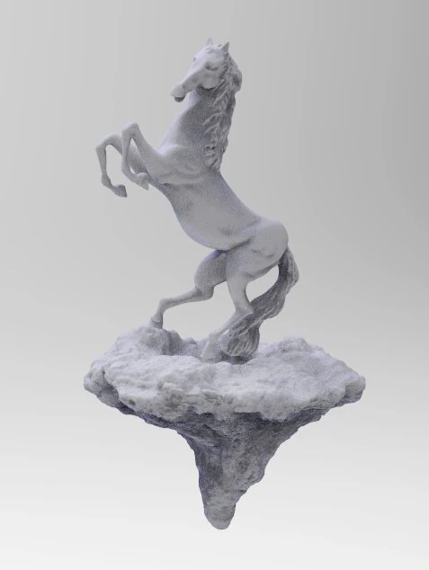 stone horse 3D Model .c4d .max .obj .3ds .fbx .stl .blend