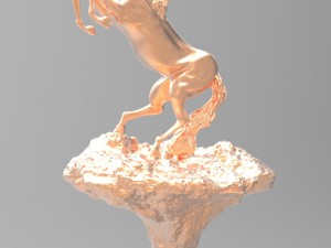 stone horse Model 3D