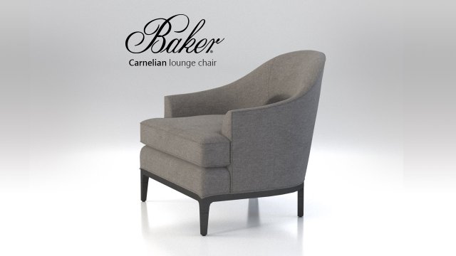 baker carnelian lounge chair 3D Model .c4d .max .obj .3ds .fbx .stl .blend 