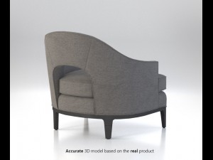 baker carnelian lounge chair 3D Model