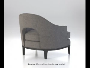 baker carnelian lounge chair 3D Model