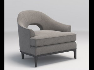 baker carnelian lounge chair 3D Model