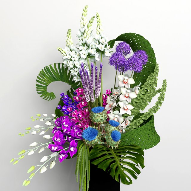 bouquet 3D 模型 .c4d .max .obj .3ds .fbx .stl .blend 