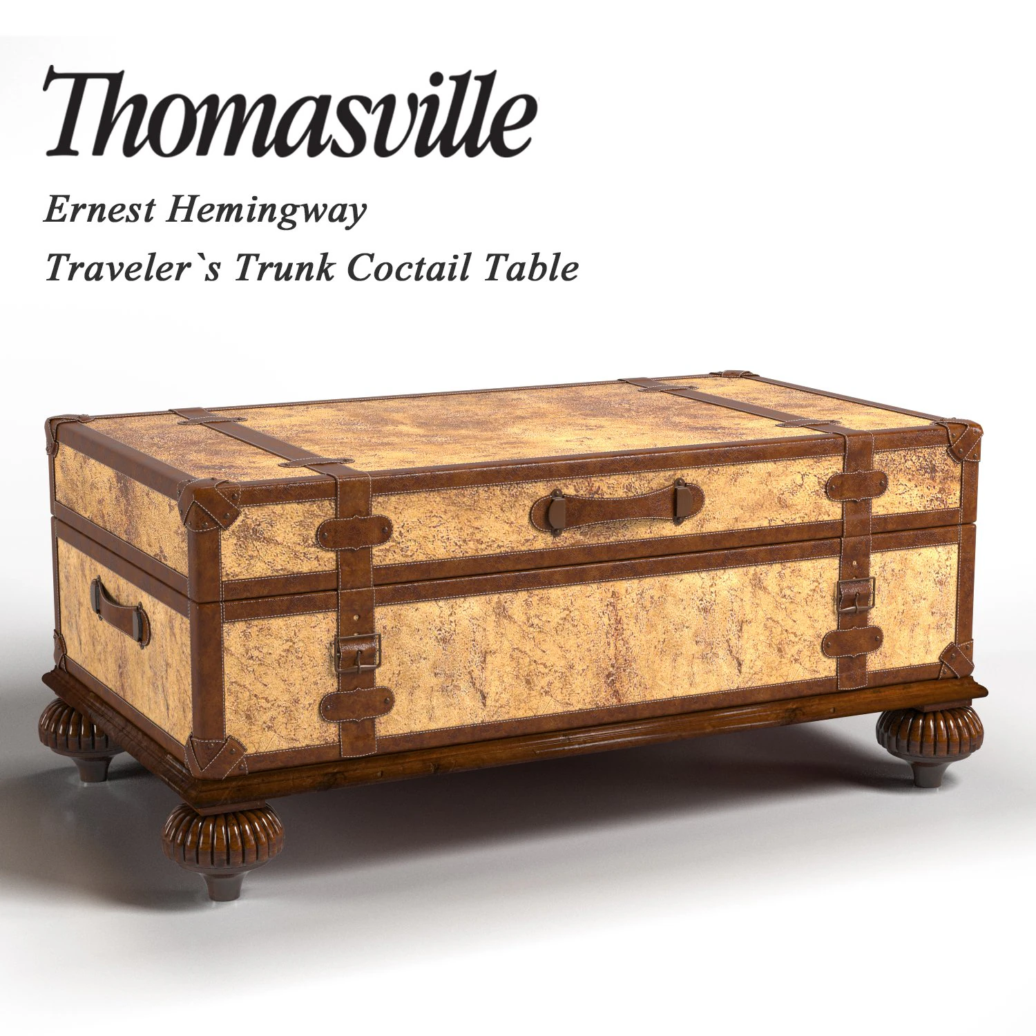 thomasville travelers trunk coctail table 3D Model .c4d .max .obj .3ds .fbx .stl .blend 