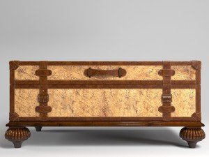 thomasville travelers trunk coctail table Modelo 3D