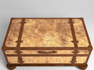thomasville travelers trunk coctail table Modelo 3D
