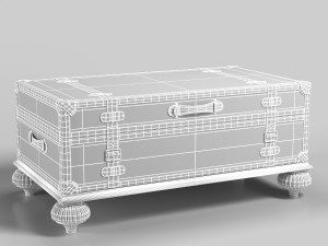 thomasville travelers trunk coctail table Modelo 3D
