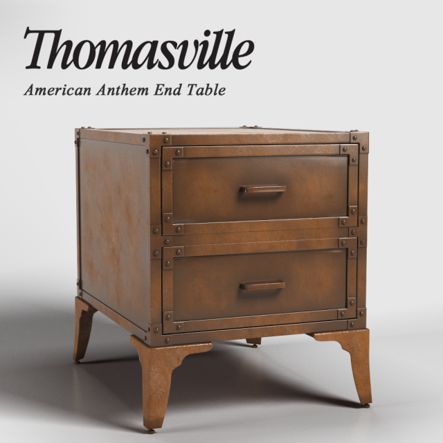 thomasville american anthem end table Modello 3D .c4d .max .obj .3ds .fbx .stl .blend