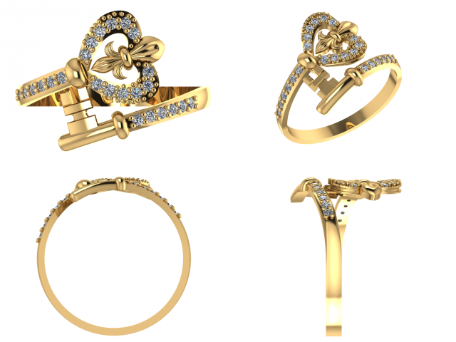 ring key 3D Model .c4d .max .obj .3ds .fbx .stl .blend 